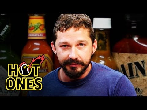 Shia LaBeouf Sheds a Tear While Eating Spicy Wings | Hot Ones