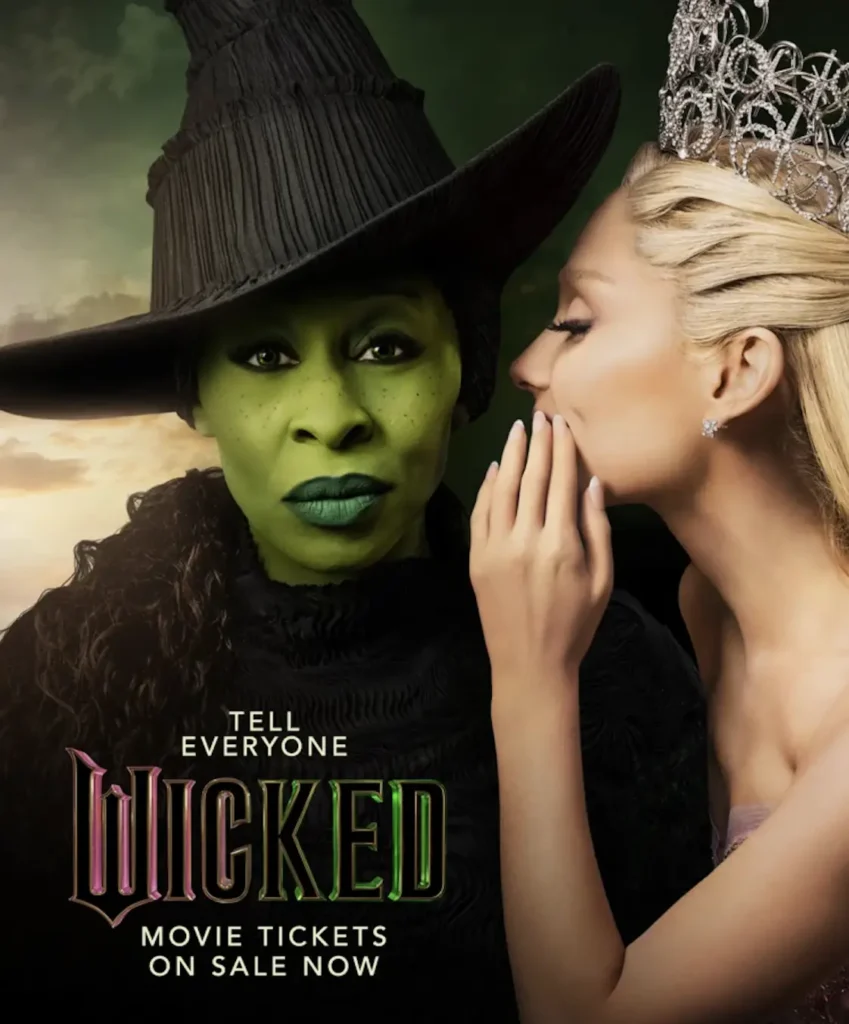 The poster for the Wicked movie differs slightly from the original. 
