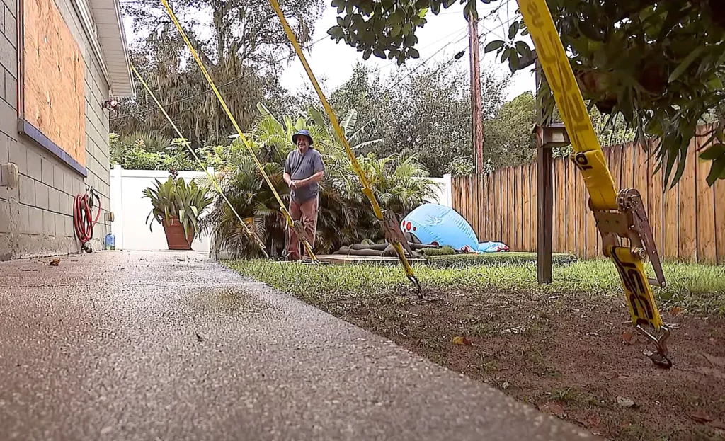 straps down entire house as Hurricane Milton