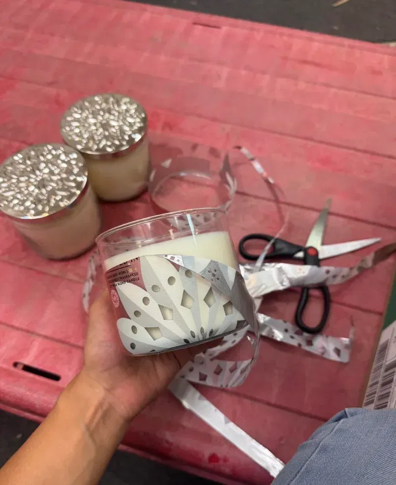 winter-themed candles 