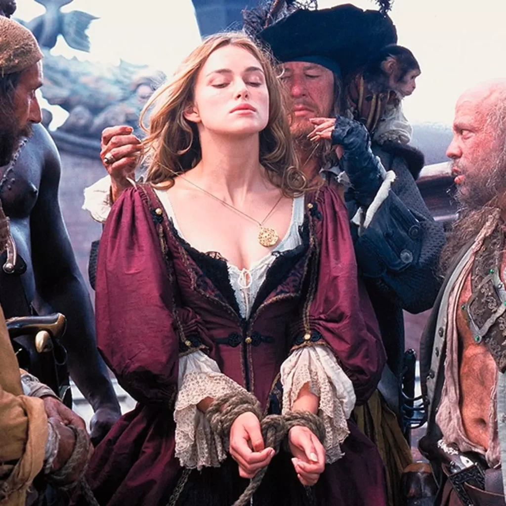 Keira Knightley revealed her cleavage was 'painted on' in the 2003 film 